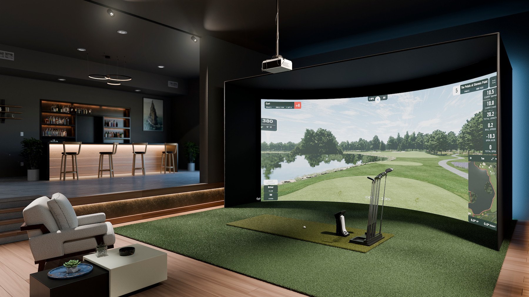 Curved Golf Simulator Screen